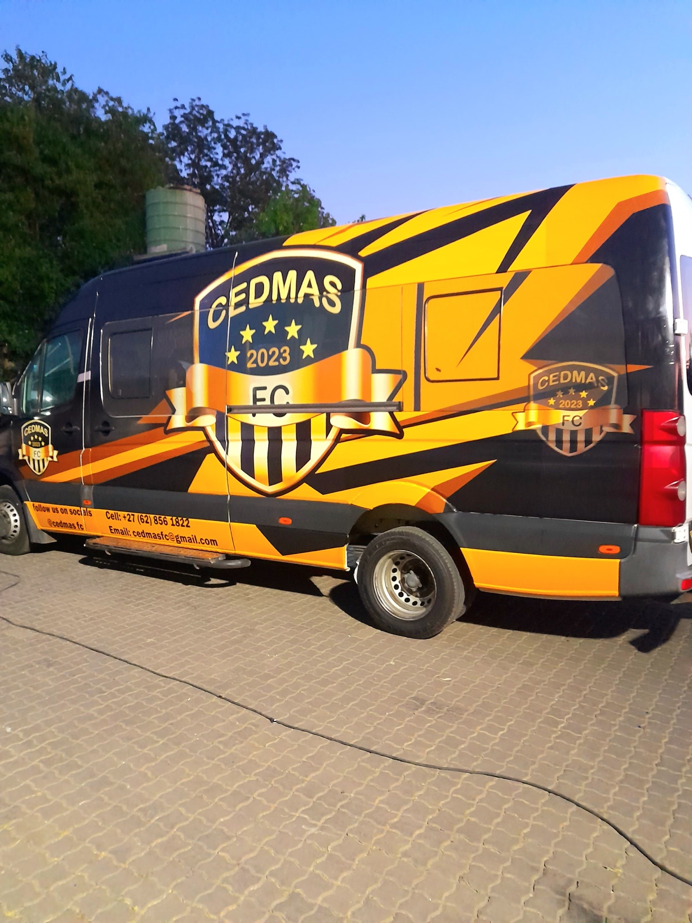Cedmas FC van wrap completed by Xikalichani Brands